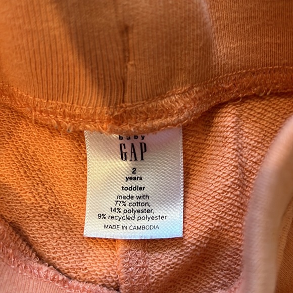 Baby Gap2T sweat shorts with draw string waist navy and orange - Picture 7 of 7